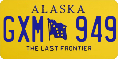AK license plate GXM949