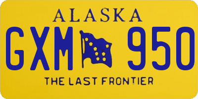 AK license plate GXM950