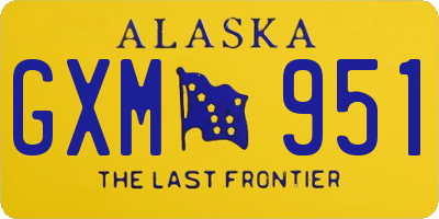 AK license plate GXM951