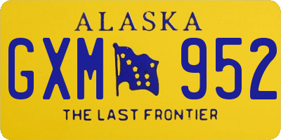 AK license plate GXM952