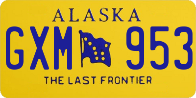 AK license plate GXM953