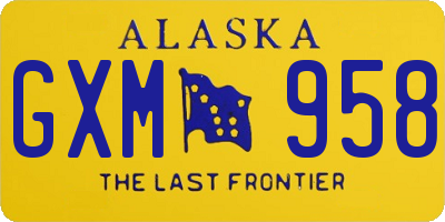 AK license plate GXM958