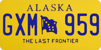 AK license plate GXM959