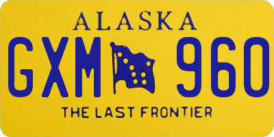 AK license plate GXM960