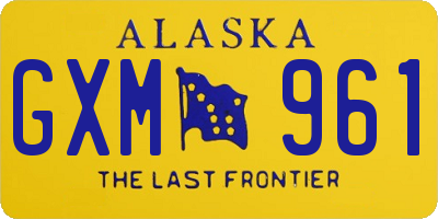 AK license plate GXM961