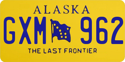 AK license plate GXM962