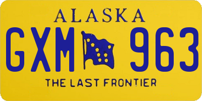 AK license plate GXM963