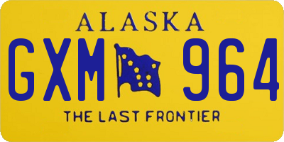 AK license plate GXM964