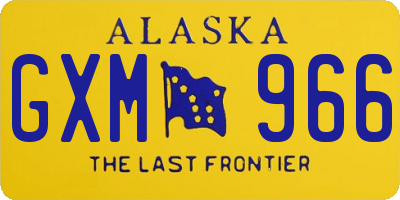 AK license plate GXM966