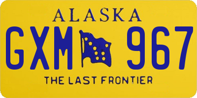AK license plate GXM967