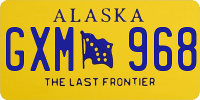 AK license plate GXM968