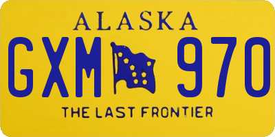 AK license plate GXM970