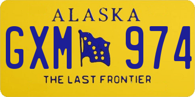 AK license plate GXM974