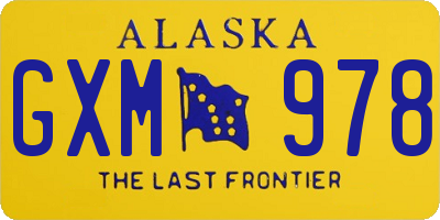 AK license plate GXM978