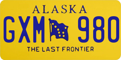 AK license plate GXM980