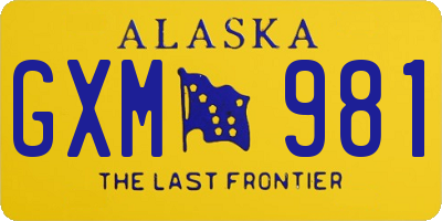 AK license plate GXM981