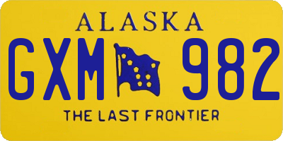 AK license plate GXM982