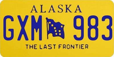 AK license plate GXM983