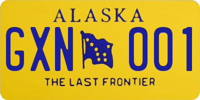 AK license plate GXN001