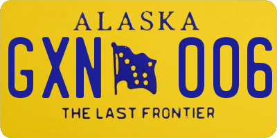 AK license plate GXN006