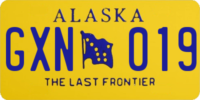 AK license plate GXN019