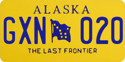 AK license plate GXN020