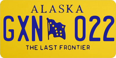 AK license plate GXN022