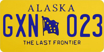 AK license plate GXN023