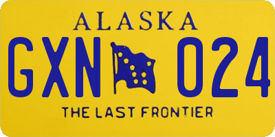 AK license plate GXN024