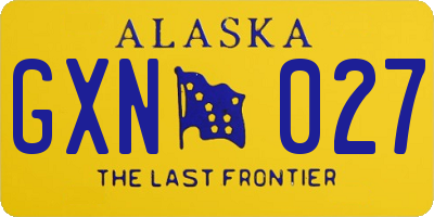 AK license plate GXN027