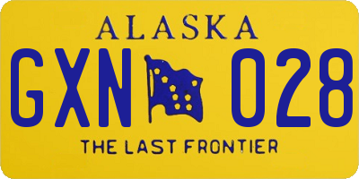 AK license plate GXN028