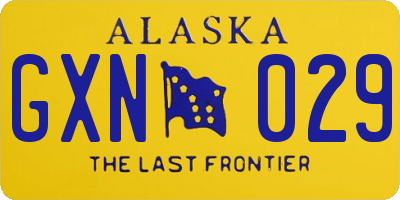 AK license plate GXN029