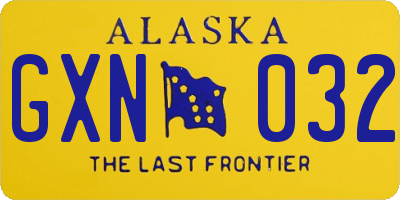 AK license plate GXN032