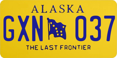 AK license plate GXN037