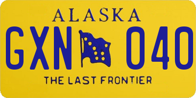 AK license plate GXN040