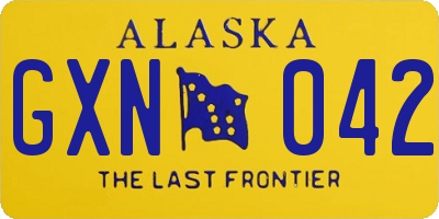 AK license plate GXN042