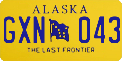 AK license plate GXN043