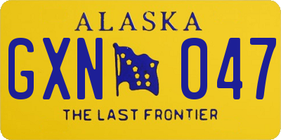 AK license plate GXN047