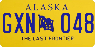 AK license plate GXN048