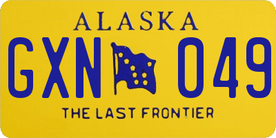 AK license plate GXN049