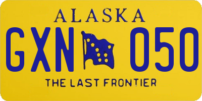 AK license plate GXN050