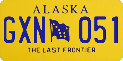 AK license plate GXN051