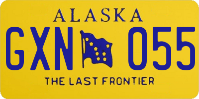 AK license plate GXN055