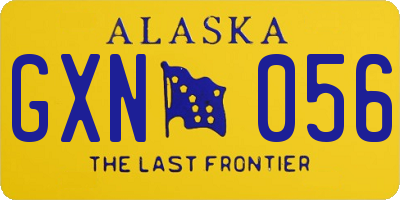 AK license plate GXN056