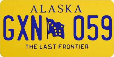 AK license plate GXN059