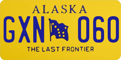 AK license plate GXN060