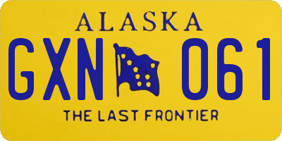 AK license plate GXN061