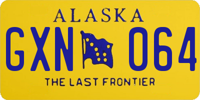 AK license plate GXN064