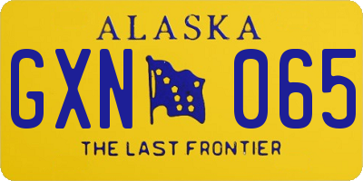 AK license plate GXN065
