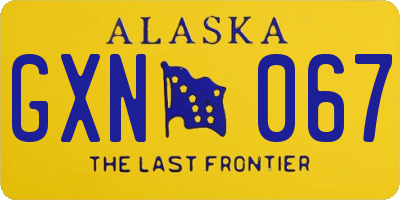 AK license plate GXN067